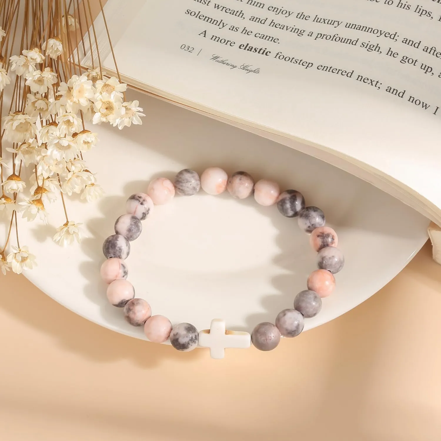 Christian Mothers-Day Gifts for Women, First Communion Confirmation Graduation Gifts Cross Bracelet, Inspirational Religious Birthday Bracelet for Her/Mom/Grandma/Daughter/Granddaughter/Friends/Sister/Godmother, Jesus Faith Jewelry