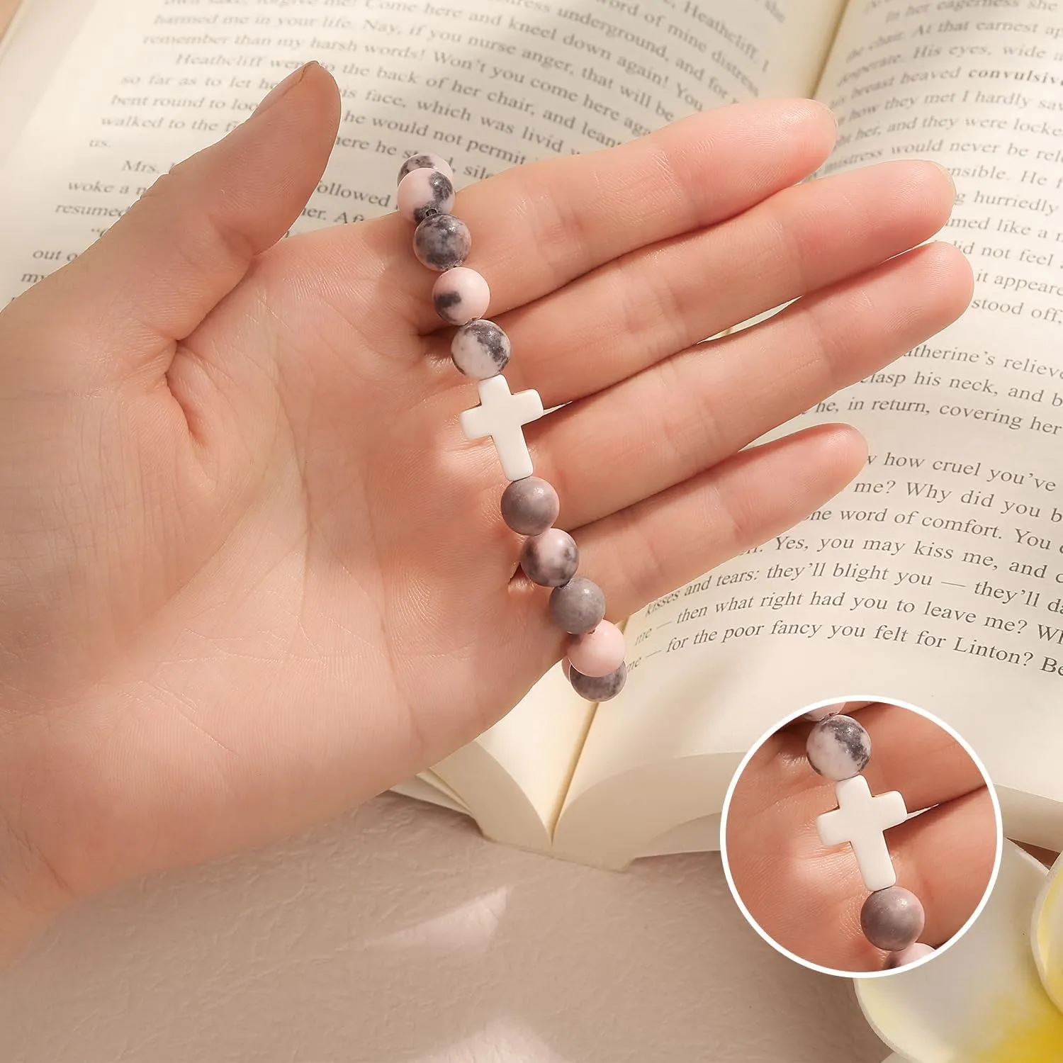 Christian Mothers-Day Gifts for Women, First Communion Confirmation Graduation Gifts Cross Bracelet, Inspirational Religious Birthday Bracelet for Her/Mom/Grandma/Daughter/Granddaughter/Friends/Sister/Godmother, Jesus Faith Jewelry