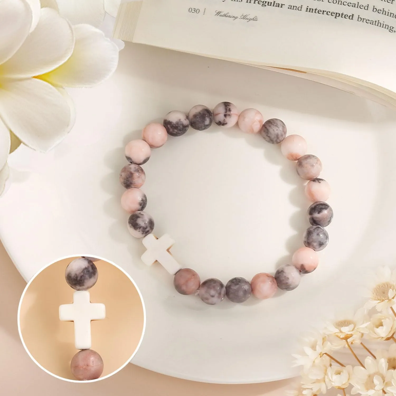 Christian Mothers-Day Gifts for Women, First Communion Confirmation Graduation Gifts Religious Cross Bracelet for Mom/Daughter/Friend/Sister/Grandma/Granddaughter/Godmother/Her, Inspirational Birthday Faith Based Jesus Jewelry