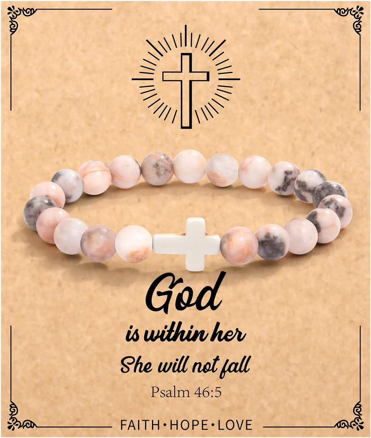 Christian Mothers-Day Gifts for Women, First Communion Confirmation Graduation Gifts Religious Cross Bracelet for Mom/Daughter/Friend/Sister/Grandma/Granddaughter/Godmother/Her, Inspirational Birthday Faith Based Jesus Jewelry