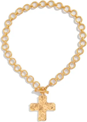 Chunky Cross Necklace for Women Heart Necklace Coin Necklace Pendant Charm Necklace OT Toggle Choker Jewelry