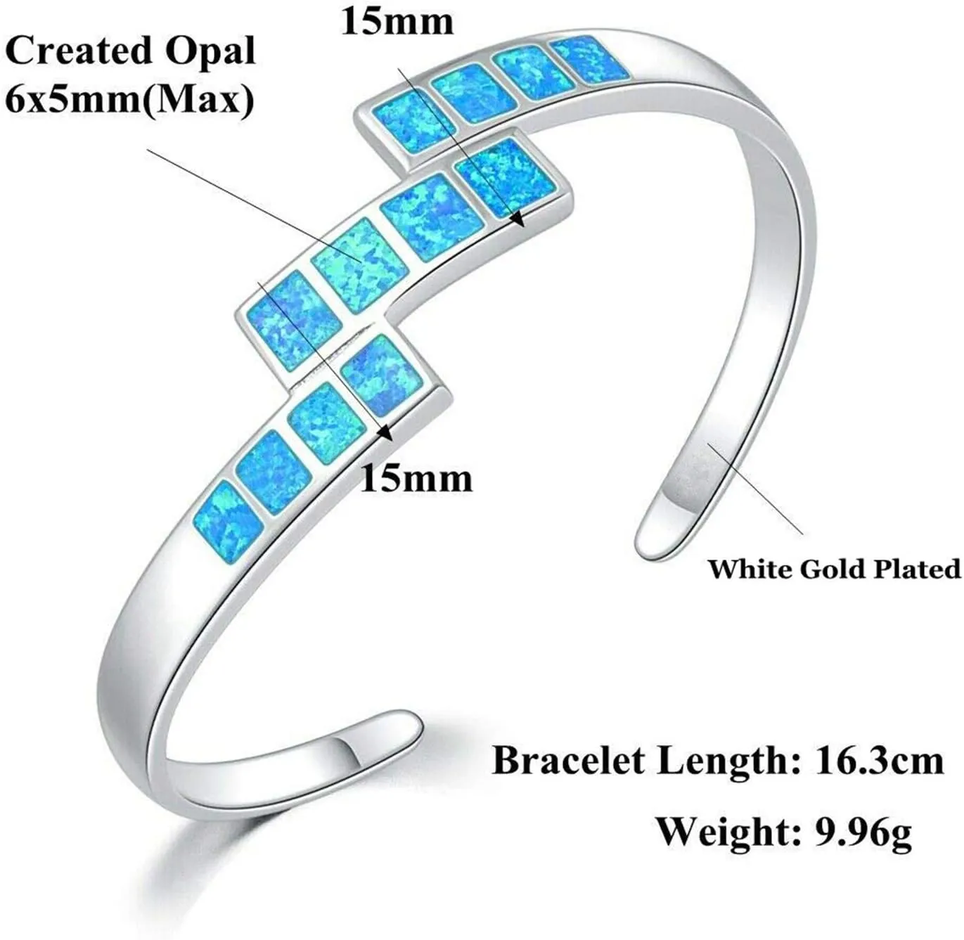 CiNily Womens Cuff Bracelet,Opal Bangle Bracelets Gold Plated Hypoallergenic Ladies Gemstone Open Cuff Bangle Bracelet