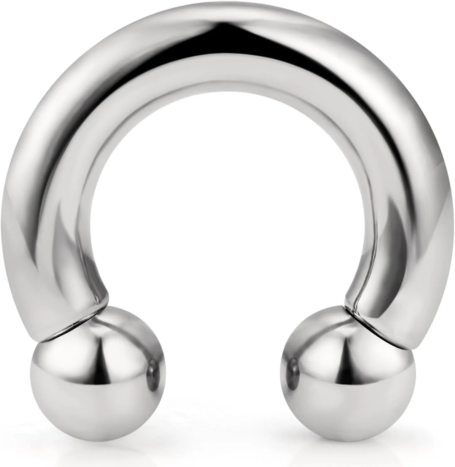 Cisyozi 6G 8G Titaniumm Septum Rings Gauges Tunnels Earrings Stretching kit Hypoallergenic Medical Implant Septum Nose Lip PA Ring Hoop Earring Piercing Jewelry Women Men 12mm 14mm 16mm
