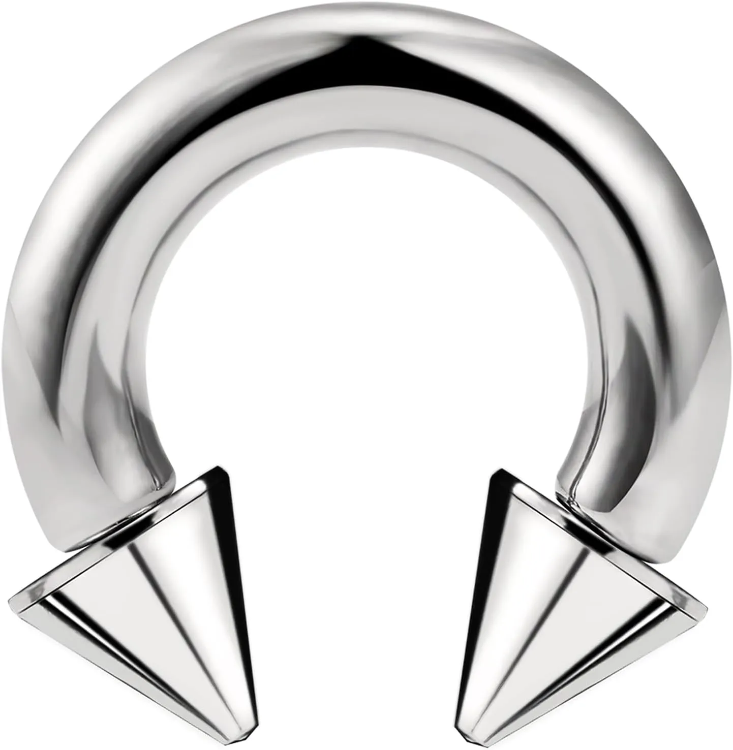 Cisyozi 6G 8G Titaniumm Septum Rings Spike Gauges Tunnels Earrings Stretching kit Hypoallergenic Medical Implant Septum Nose Lip PA Ring Hoop Earring Piercing Jewelry Women Men 12mm 14mm 16mm
