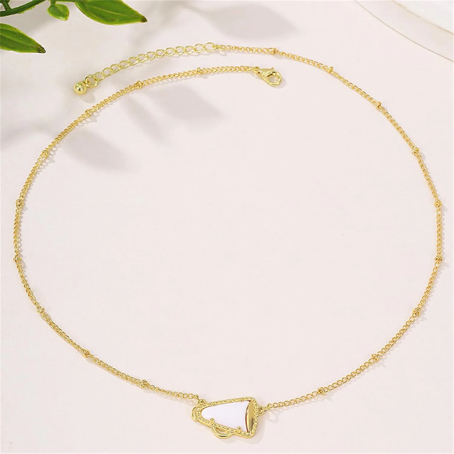 coadipress Cheerleader Necklace for Women Trendy Dainty Gymnastics Cheerleading Megaphone Pendant Necklace Cheerleading Team Spirit Accessories Stuff Ideas Charm Jewelry Gifts