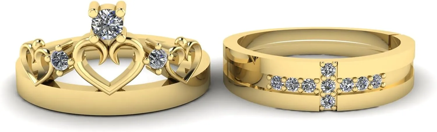 Couple Wedding Rings Set For Him and her