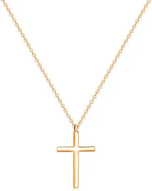 Cross Pendant Necklace for Women 18K Gold Plated Stainless Steel tiny Cross Necklace Simple Christian Religious Necklace