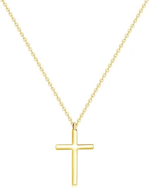 Cross Pendant Necklace for Women 18K Gold Plated Stainless Steel tiny Cross Necklace Simple Christian Religious Necklace