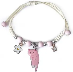 Cute Cat Charm Bracelet Beads Adjustable Braided Bracelet Friendship Birthday Party Kawaii Jewelry Gifts for Women