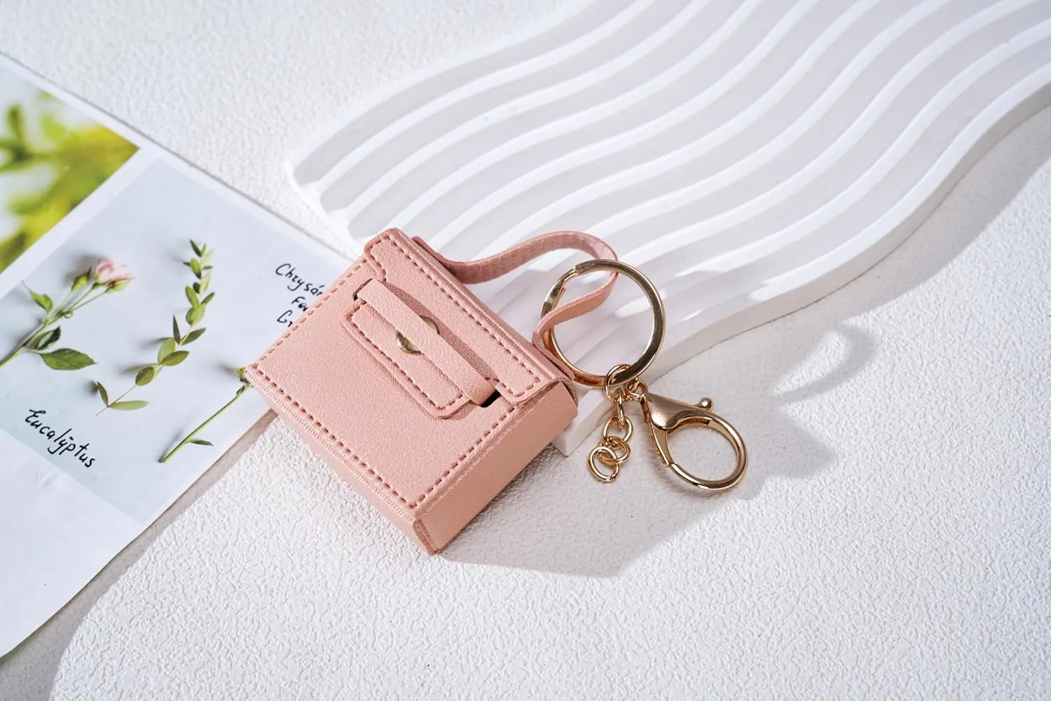 Cute Mini PU Leather Handbag Keychain & Bag Charms -Coin Wallet - Earphone PouchCute Bag Charms for Women