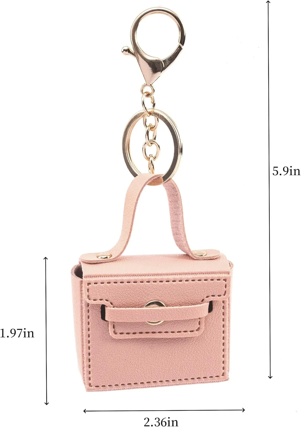 Cute Mini PU Leather Handbag Keychain & Bag Charms -Coin Wallet - Earphone PouchCute Bag Charms for Women
