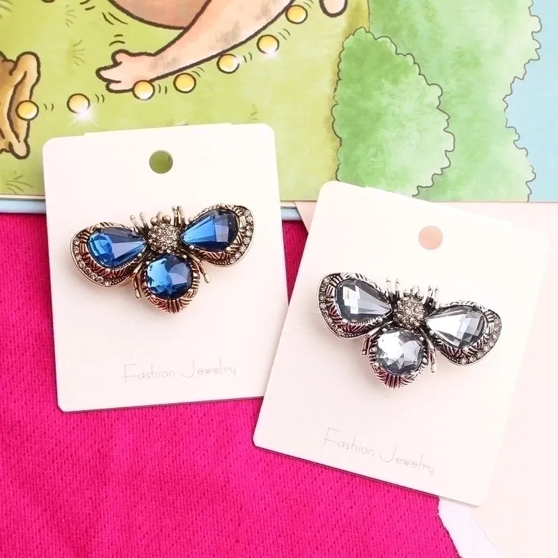 Cute Pastoral Bee Alloy Asymmetrical Rhinestones Women's Brooches