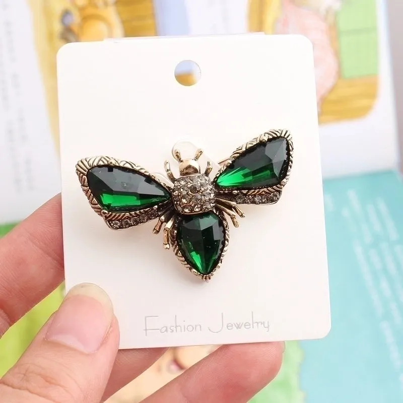Cute Pastoral Bee Alloy Asymmetrical Rhinestones Women's Brooches