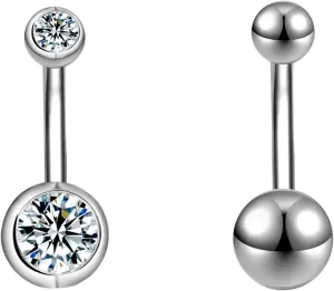 Dangle Belly Button Rings for Women Belly Button Piercing Surgical Stainless Steel Women Belly Ring Dangling Jewelry Navel Belly Rings, 14G
