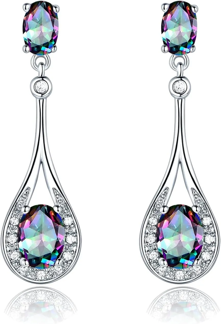 Dangle Earrings for Women Drop Earrings 18K White Gold/Rose Gold Plated Jewelry Hypoallergenic for Sensitive Ears