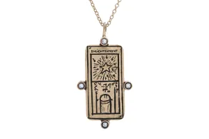 Diamond Enlightenment Tarot Card Necklace