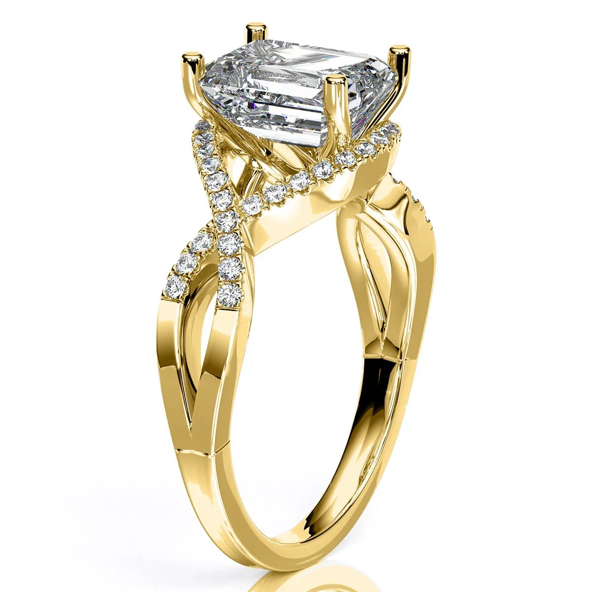 Dianella - Emerald Diamond Engagement Ring