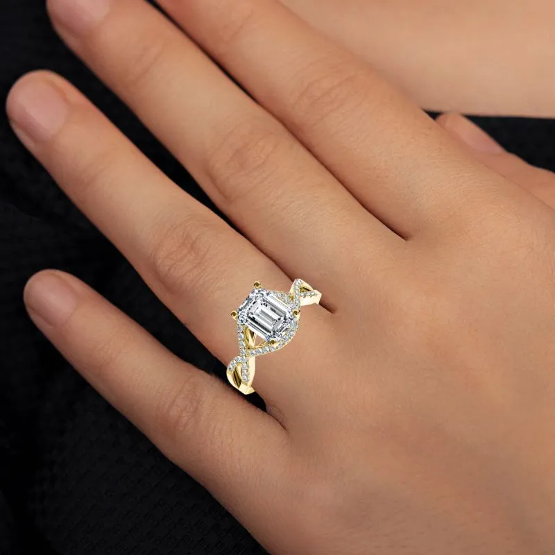 Dianella - Emerald Diamond Engagement Ring