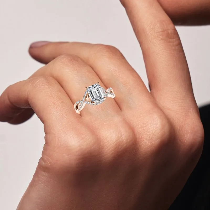 Dianella - Emerald Diamond Engagement Ring