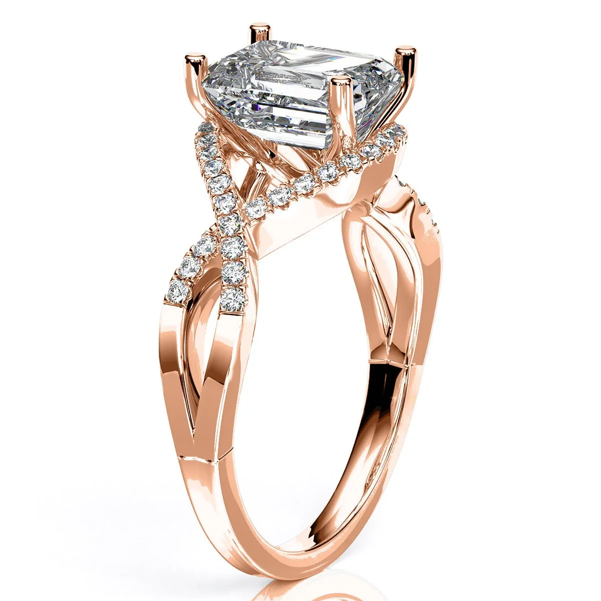 Dianella - Emerald Diamond Engagement Ring