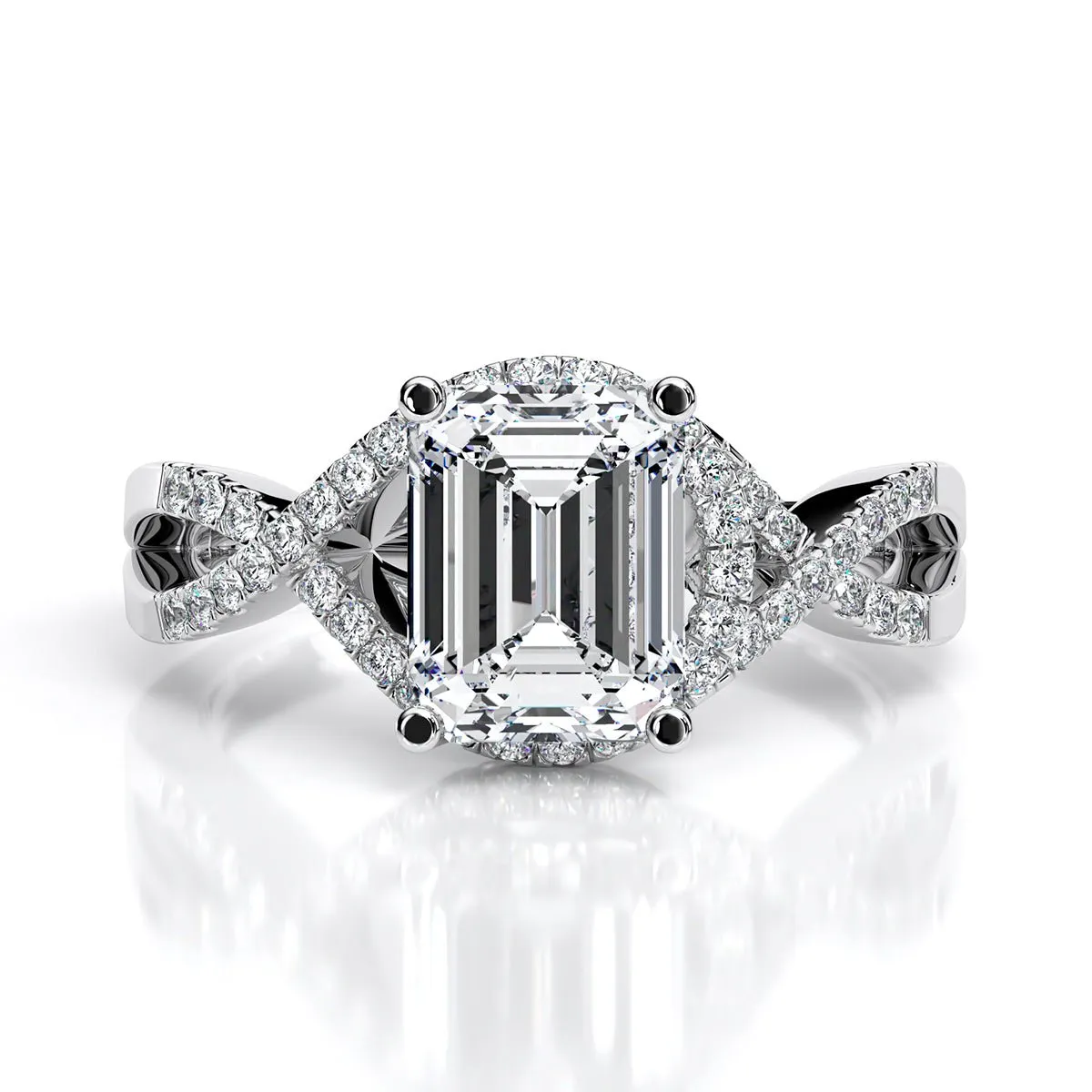 Dianella - Emerald Diamond Engagement Ring