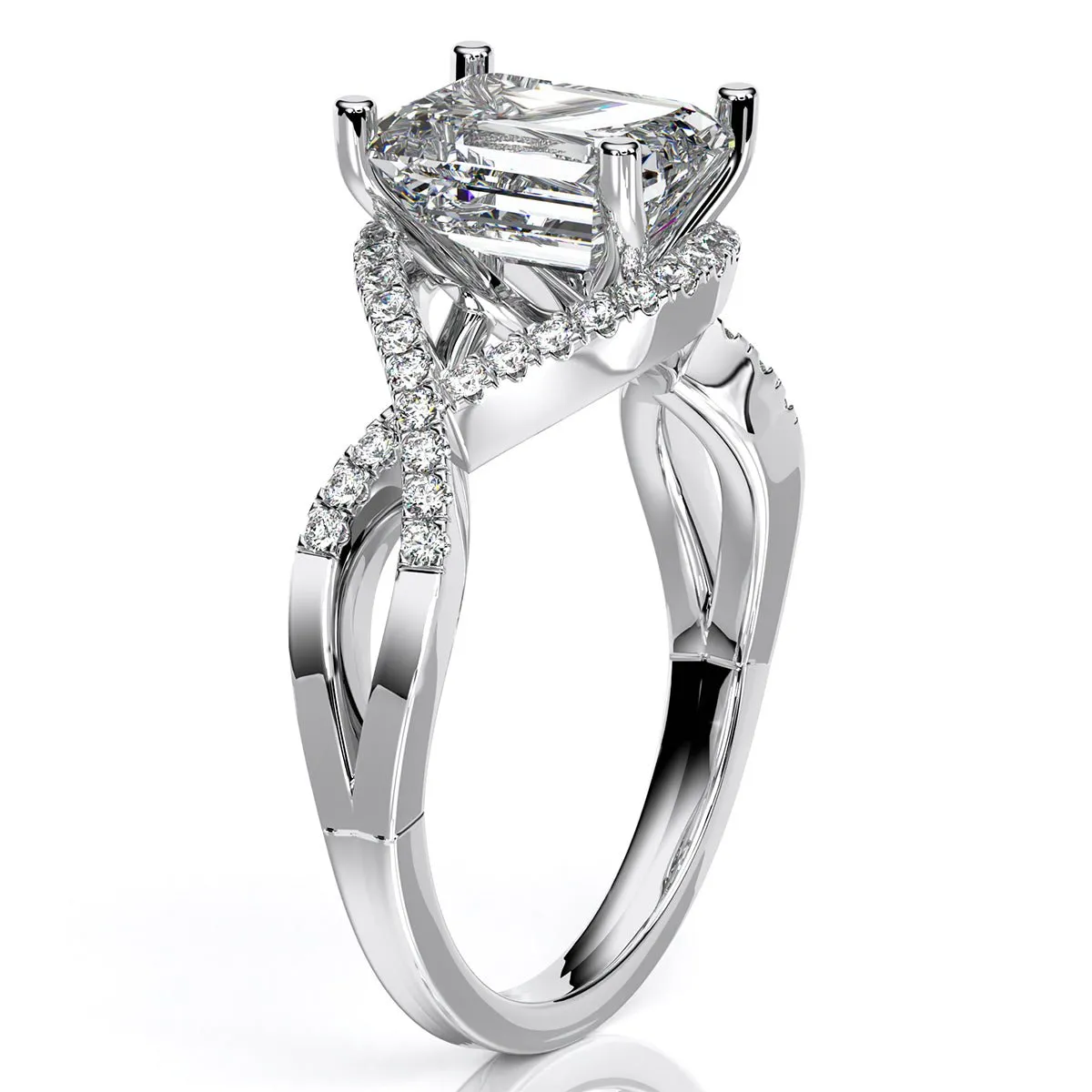 Dianella - Emerald Diamond Engagement Ring