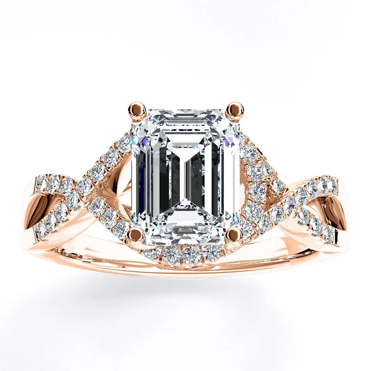 Dianella - Emerald Diamond Engagement Ring