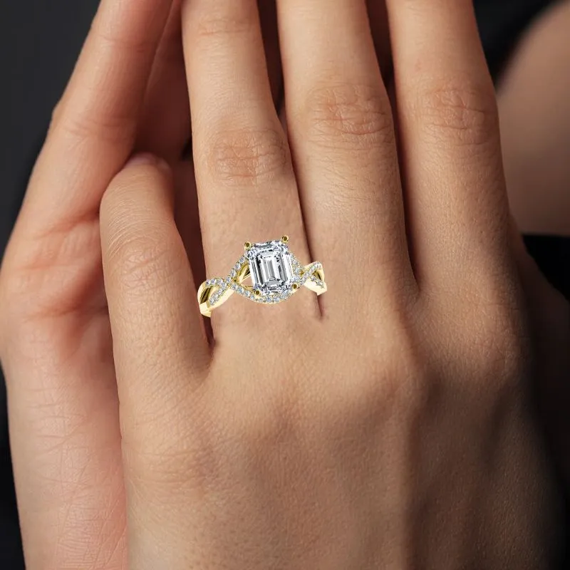 Dianella - Emerald Diamond Engagement Ring