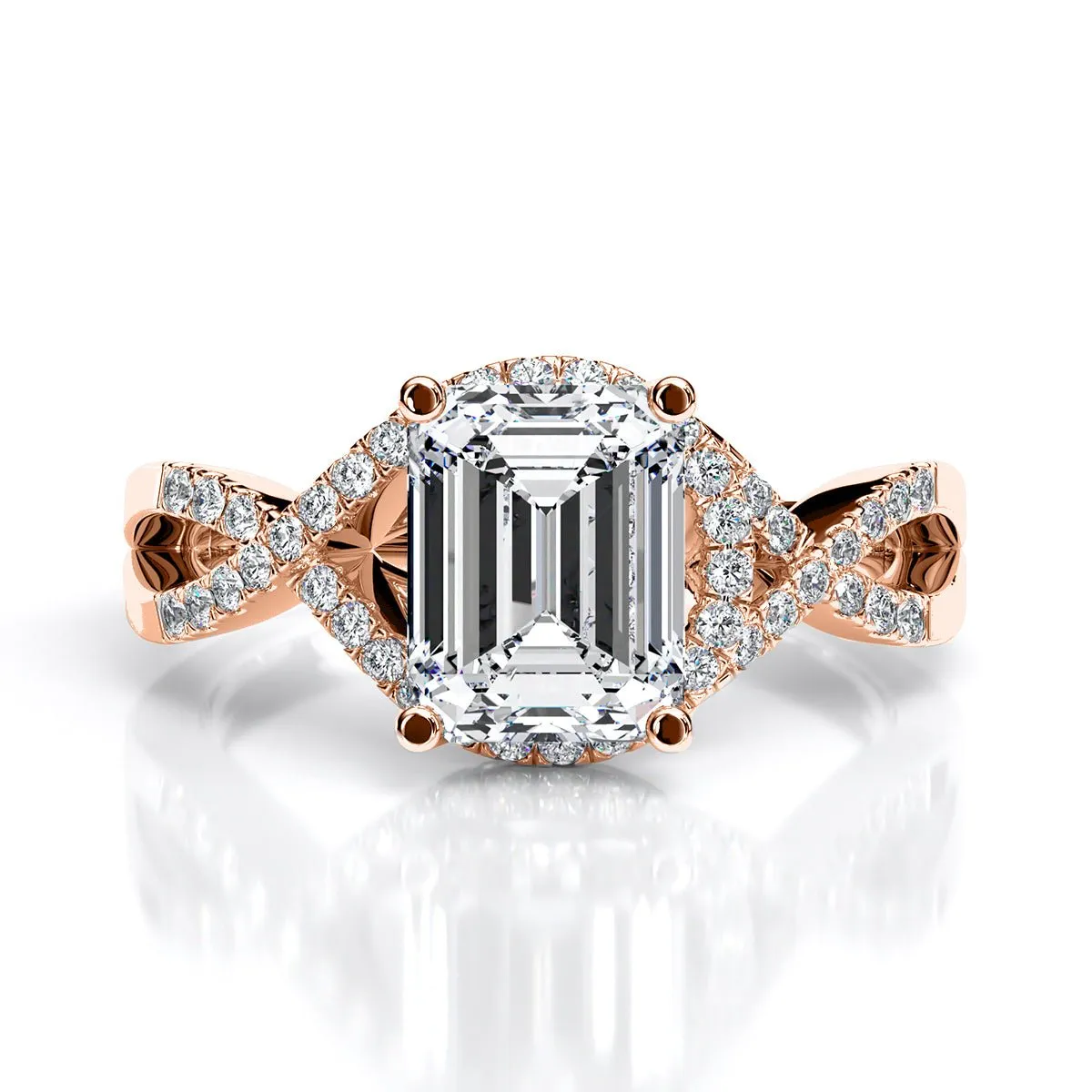 Dianella - Emerald Diamond Engagement Ring