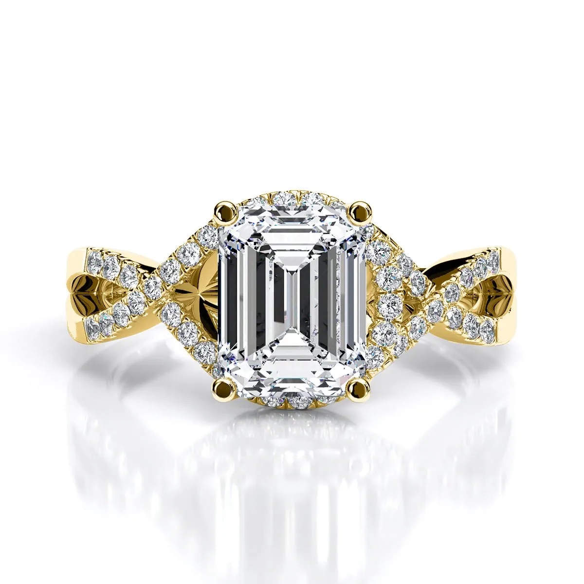 Dianella - Emerald Diamond Engagement Ring