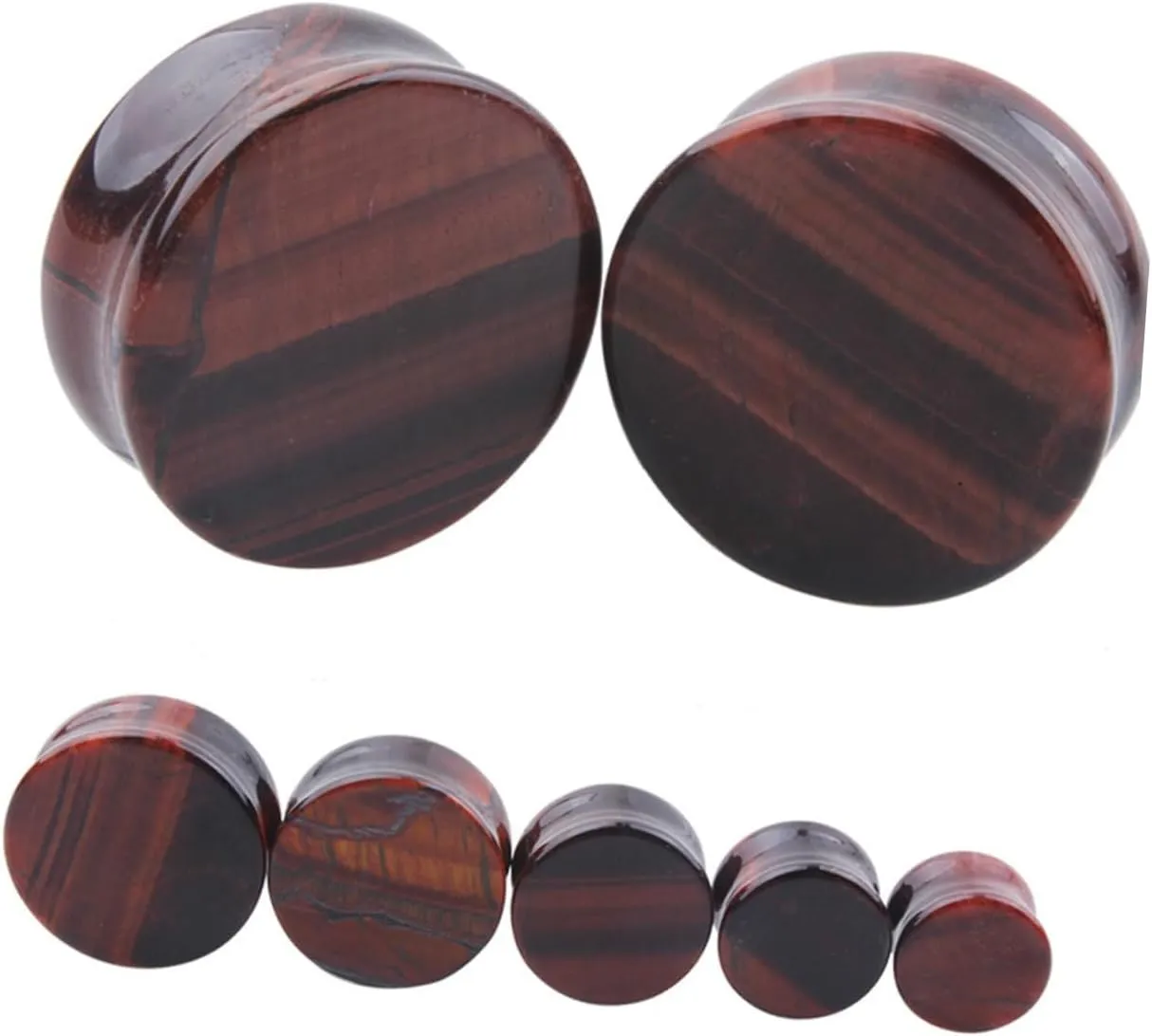 Didiseaon Stone Ear Tunnel Plugs 6mm Piercing Tunnel Gauges Comfortable Ear Expanders for Fashion Jewelry for Parties Weddings Banquets