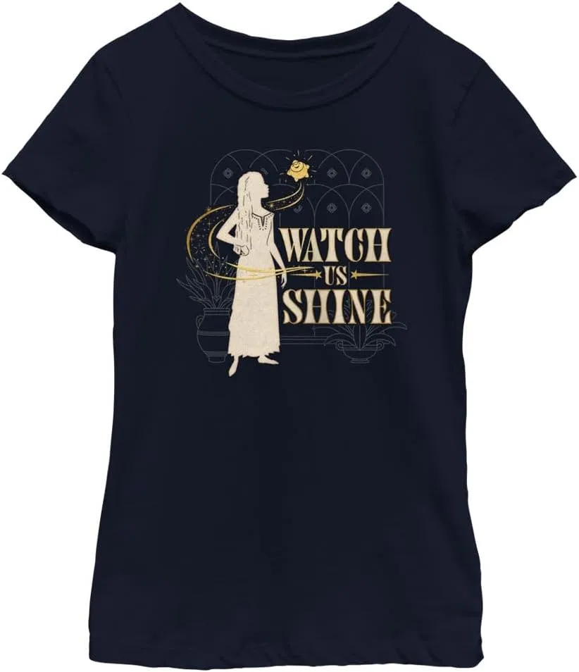Disney Wish Watch Us Shine Girls Short Sleeve Tee Shirt