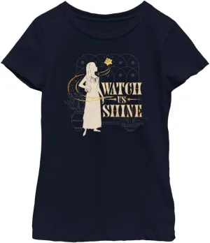 Disney Wish Watch Us Shine Girls Short Sleeve Tee Shirt