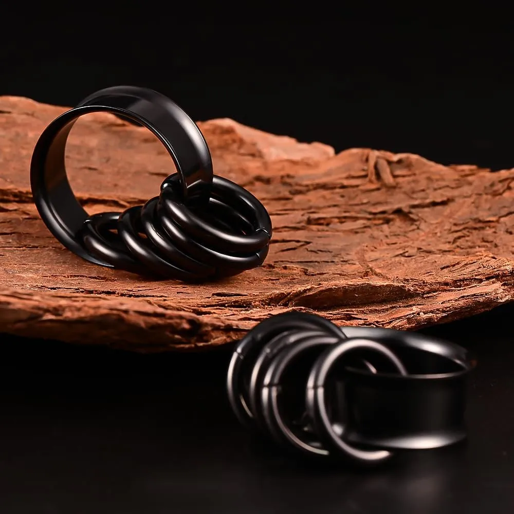 DOEARKO 2PCS Ear Gauges Cool Bat Saddle Ear Plugs Tunnels 316 Stainless Steel Hypoallergenic Earrings Gauges for Ears Expander Body Piercing Jewelry
