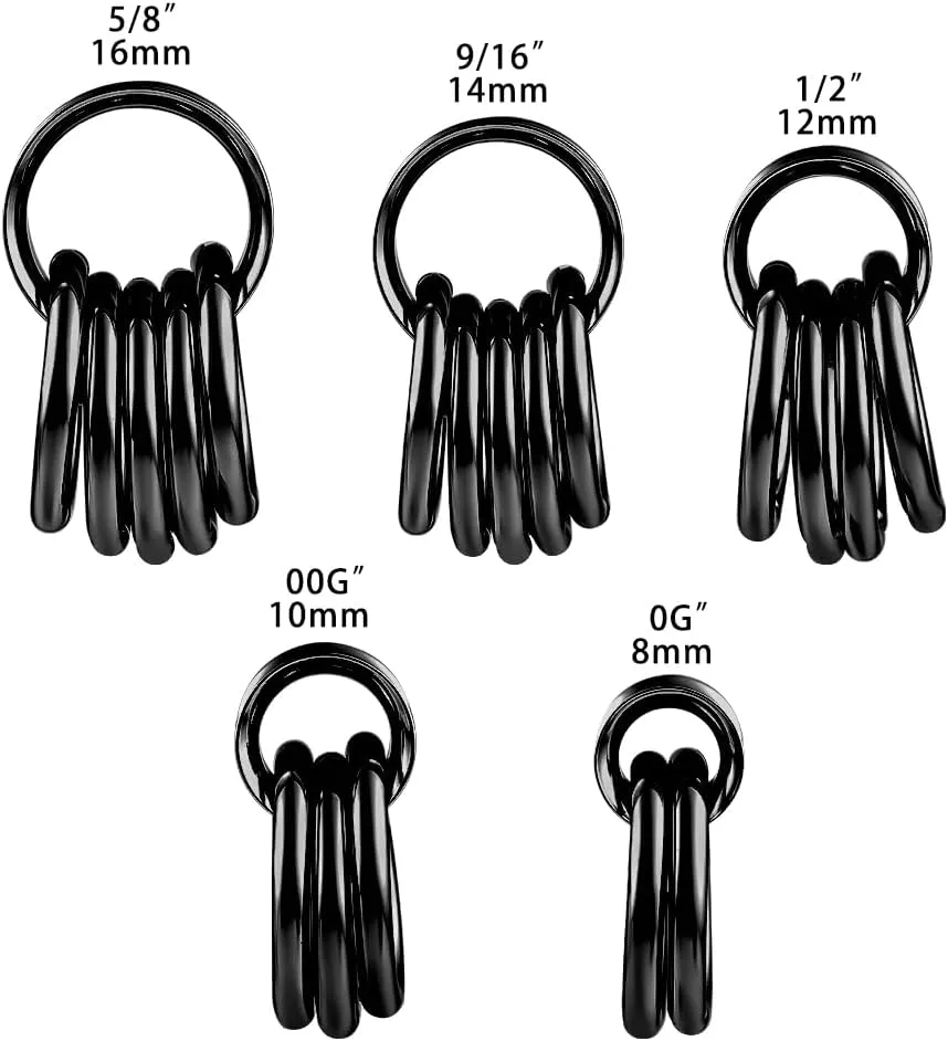 DOEARKO 2PCS Ear Gauges Cool Bat Saddle Ear Plugs Tunnels 316 Stainless Steel Hypoallergenic Earrings Gauges for Ears Expander Body Piercing Jewelry
