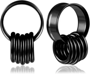 DOEARKO 2PCS Ear Gauges Cool Bat Saddle Ear Plugs Tunnels 316 Stainless Steel Hypoallergenic Earrings Gauges for Ears Expander Body Piercing Jewelry