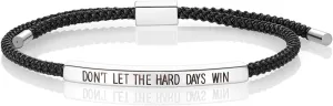 Dont Let The Hard Days Win Inspirational Bracelets for Women Men Stainless Steel Adjustable Handmade Braided String Bracelet Inspirational Jewelry Gifts