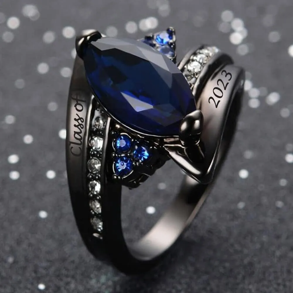 Dorunmo Personalized Custom Class Rings 925 Sterling Silver /10K/14K/18K Gold Birthstone Rings Graduation Birthday Jewelry for Women Men 2025