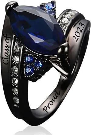 Dorunmo Personalized Custom Class Rings 925 Sterling Silver /10K/14K/18K Gold Birthstone Rings Graduation Birthday Jewelry for Women Men 2025