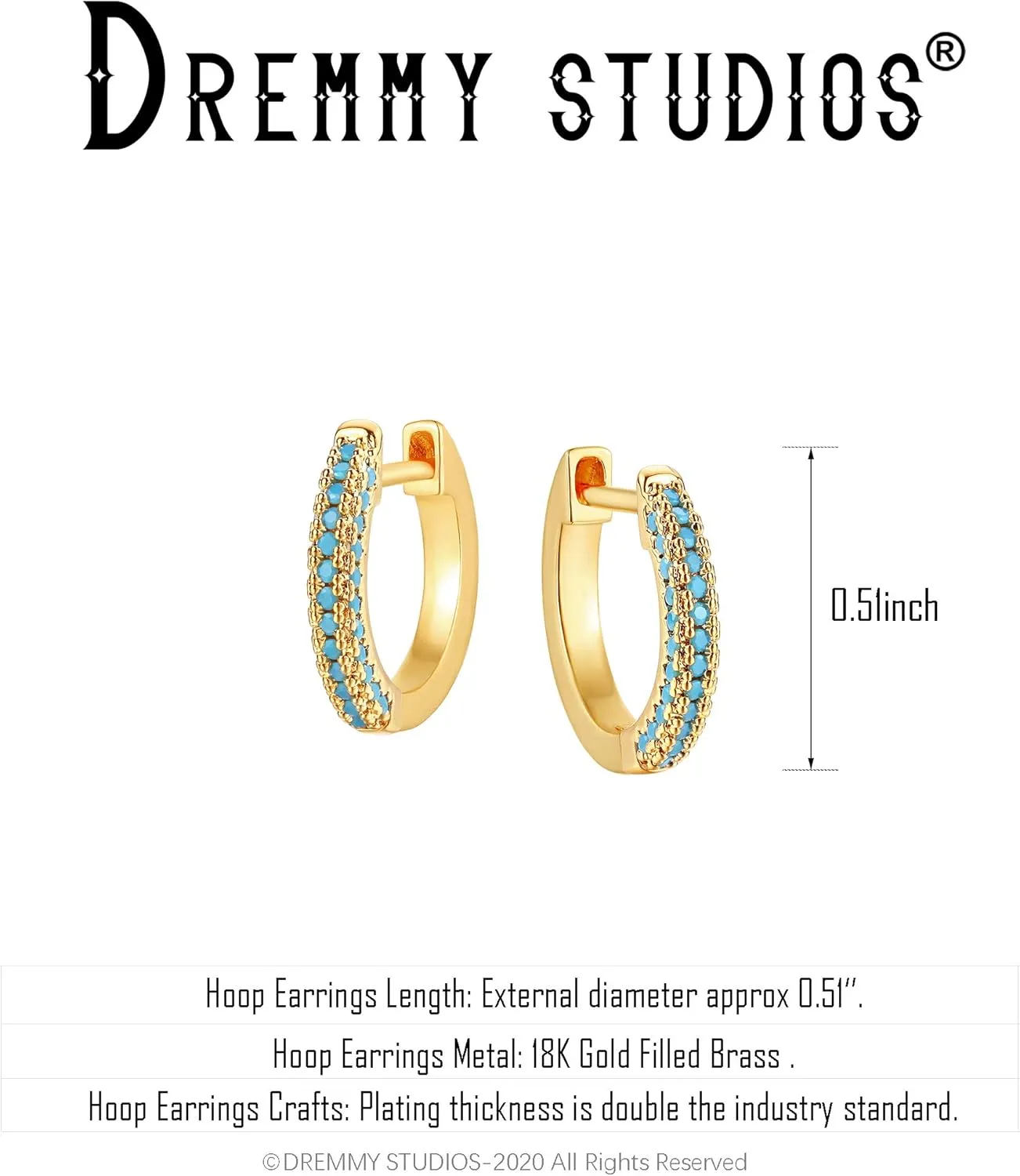 Dremmy Studios Dainty CZ Huggie Hoop Earrings 14K Gold Plated Chunky Simple Cute Thick Round Frill Bead Ball Starburst Cuff Earrings Cubic Zirconia Hoop Earrings Minimalist Personalized Gift for Her