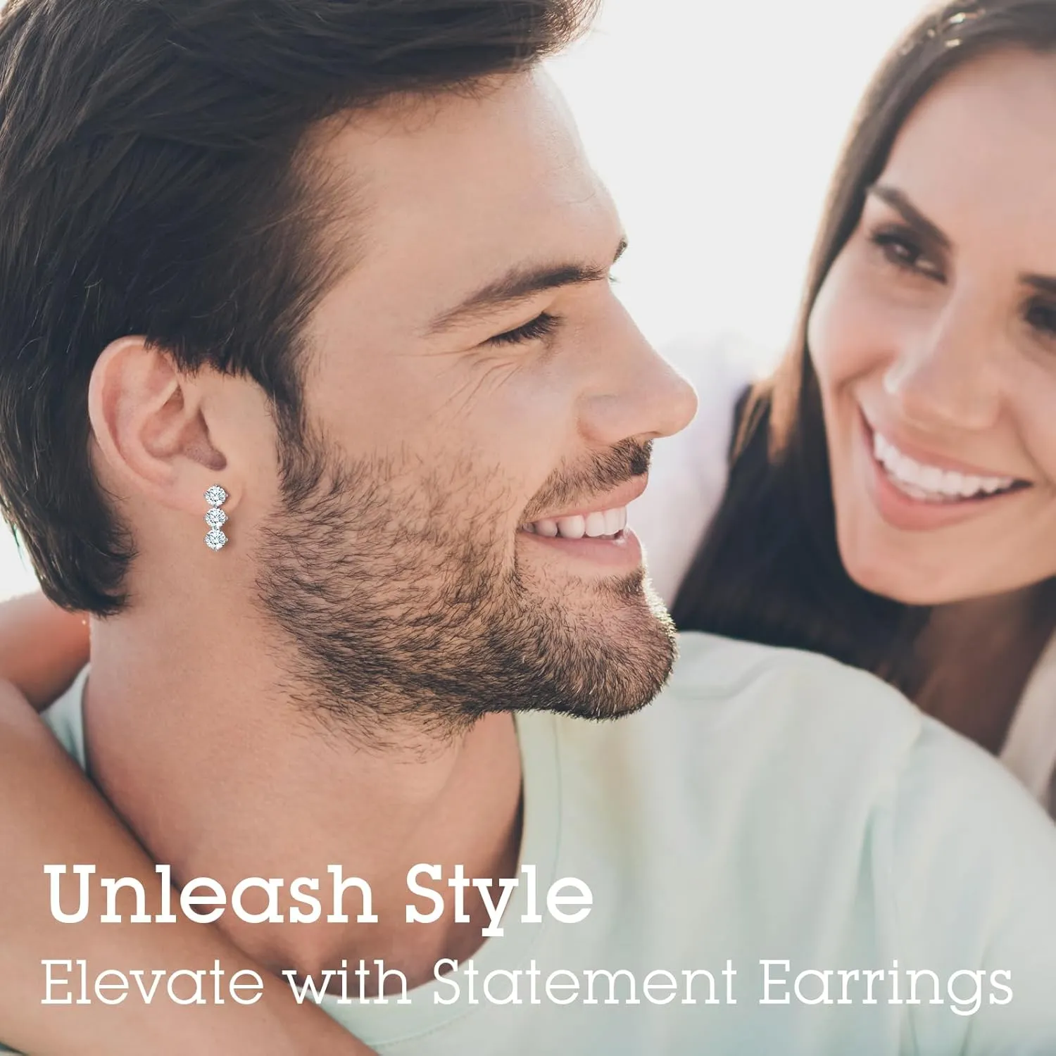 Earrings for Woman Man, Anniversary Birthday Gifts for Wife and Husband, 1.8 carat-3.0 carat Hoop Earrings, Woman's & Unisex Moissanite Earrings, Birthday Christmas Valentines Gift