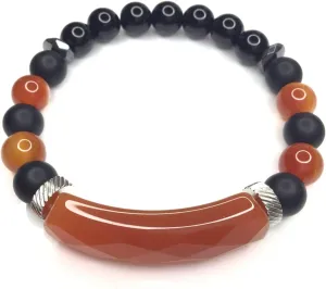EDEN'S CALL Healing 8mm Crystal Stone Beads Bracelet for Women Faceted Bar Good Luck Energy Faceted Bar Bracelet