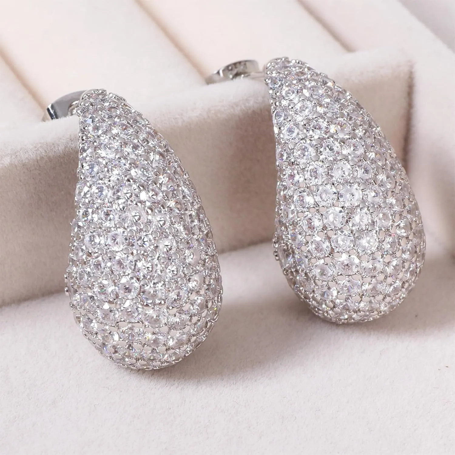 Enamel Cubic Zirconia Waterdrop Earrings for Women Colorful Chunky Teardrop Earrings 18K/14K/Rhoudium Gold Plated CZ Enamel Earrings Jewelry Gift for Girlfriend Wife Sister