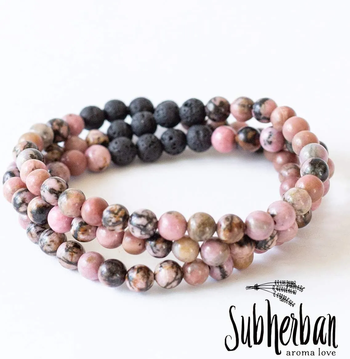 Essential Oil Lava Rock Diffuser Bracelet - HANDMADE IN THE USA - Aromatherapy Gemstone Bracelets for Women - Relaxation Gift for Women