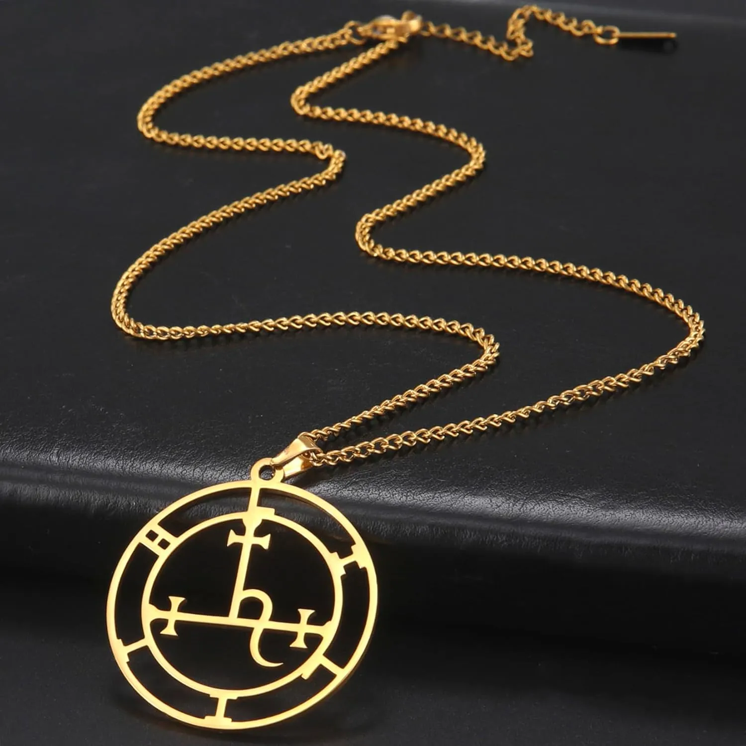 EUEAVAN Sigil of Lilith Necklace for Women Men Hecate Gothic Lilith Goddess Sigil Pendant Lucifer Sign Mythology Pagan Jewelry Gift