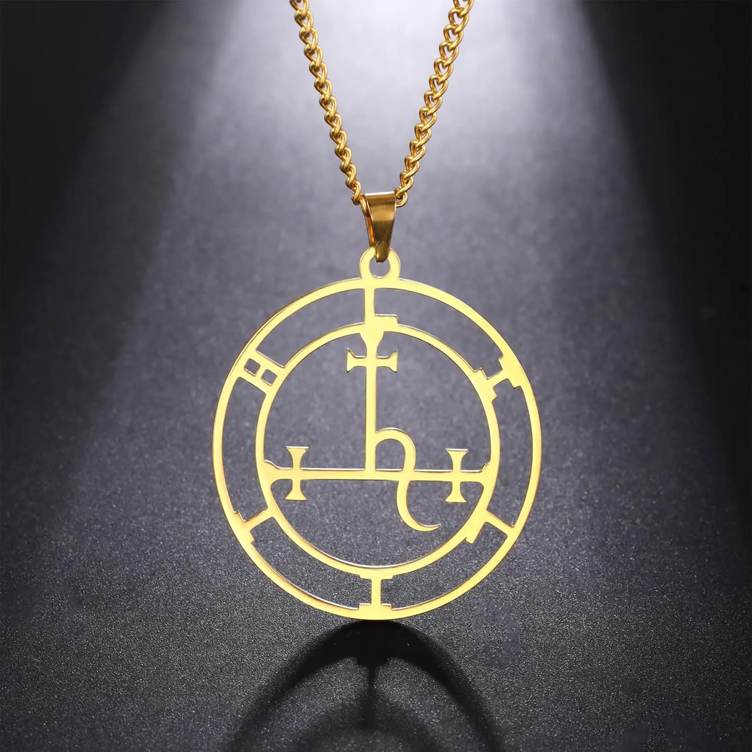 EUEAVAN Sigil of Lilith Necklace for Women Men Hecate Gothic Lilith Goddess Sigil Pendant Lucifer Sign Mythology Pagan Jewelry Gift