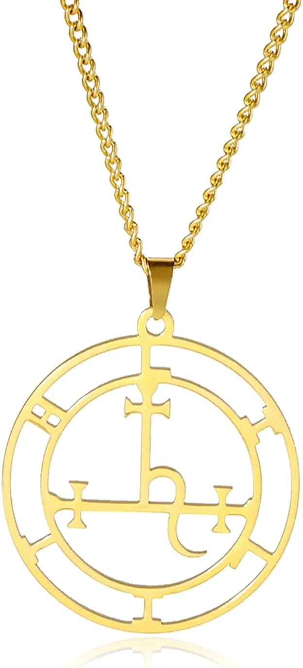 EUEAVAN Sigil of Lilith Necklace for Women Men Hecate Gothic Lilith Goddess Sigil Pendant Lucifer Sign Mythology Pagan Jewelry Gift