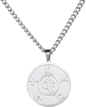 EUEAVAN Tibetan Buddhist Mantra Om Mani Padme Hum Prayer Necklace Om Prayer Pendant Divination Prayer Wheel Patron Saint Amulet Yoga Meditation Religious Jewelry Women Men