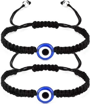 Evil Eye Lucky Bracelets Kabbalah Adjustable Red String Amulet Nazar Matching Friendship Gift for Women Men