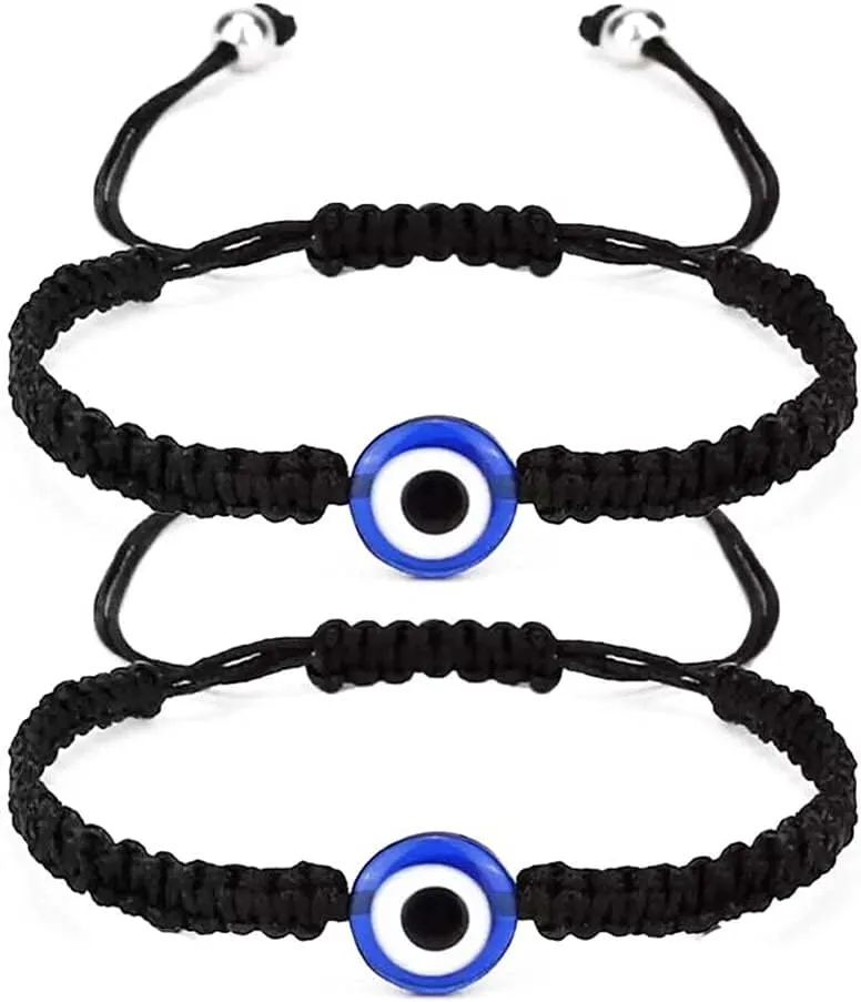 Evil Eye Lucky Bracelets Kabbalah Adjustable Red String Amulet Nazar Matching Friendship Gift for Women Men